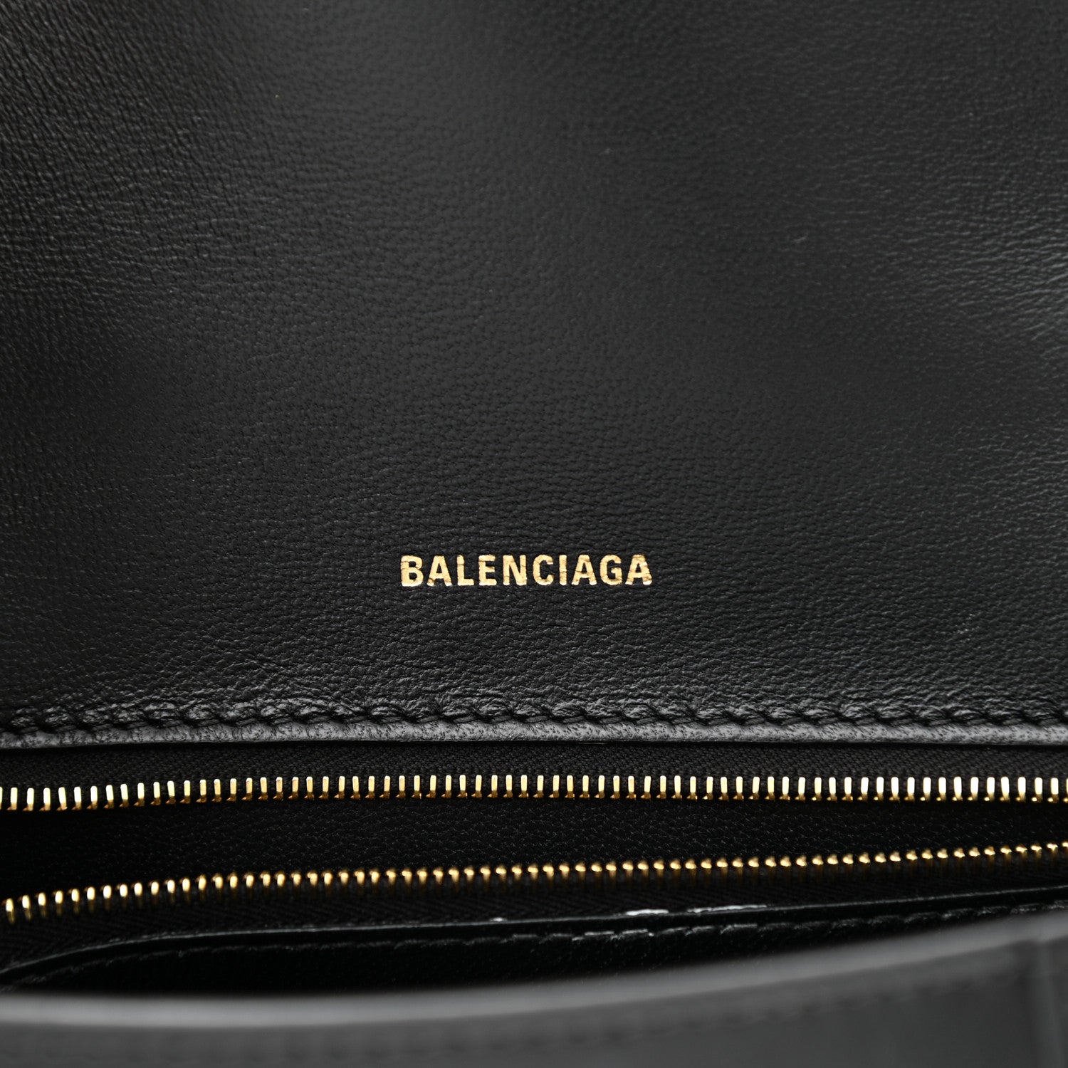 Balenciaga Shiny Box Calfskin Small Hourglass Top Handle Bag Black 6 of 11
