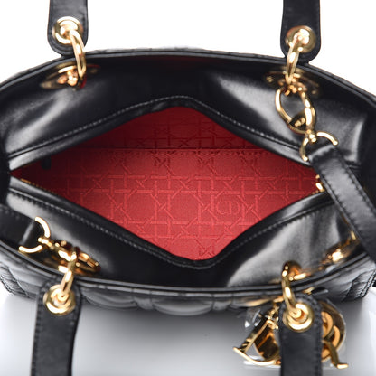 Christian Dior Lambskin Cannage Medium Lady Dior Black 11 of 16