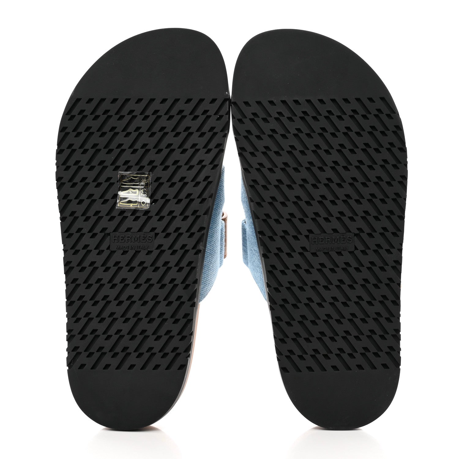 Hermes Denim Calfskin Womens Chypre Sandals 36 Bleu Clair Naturel 5 of 9