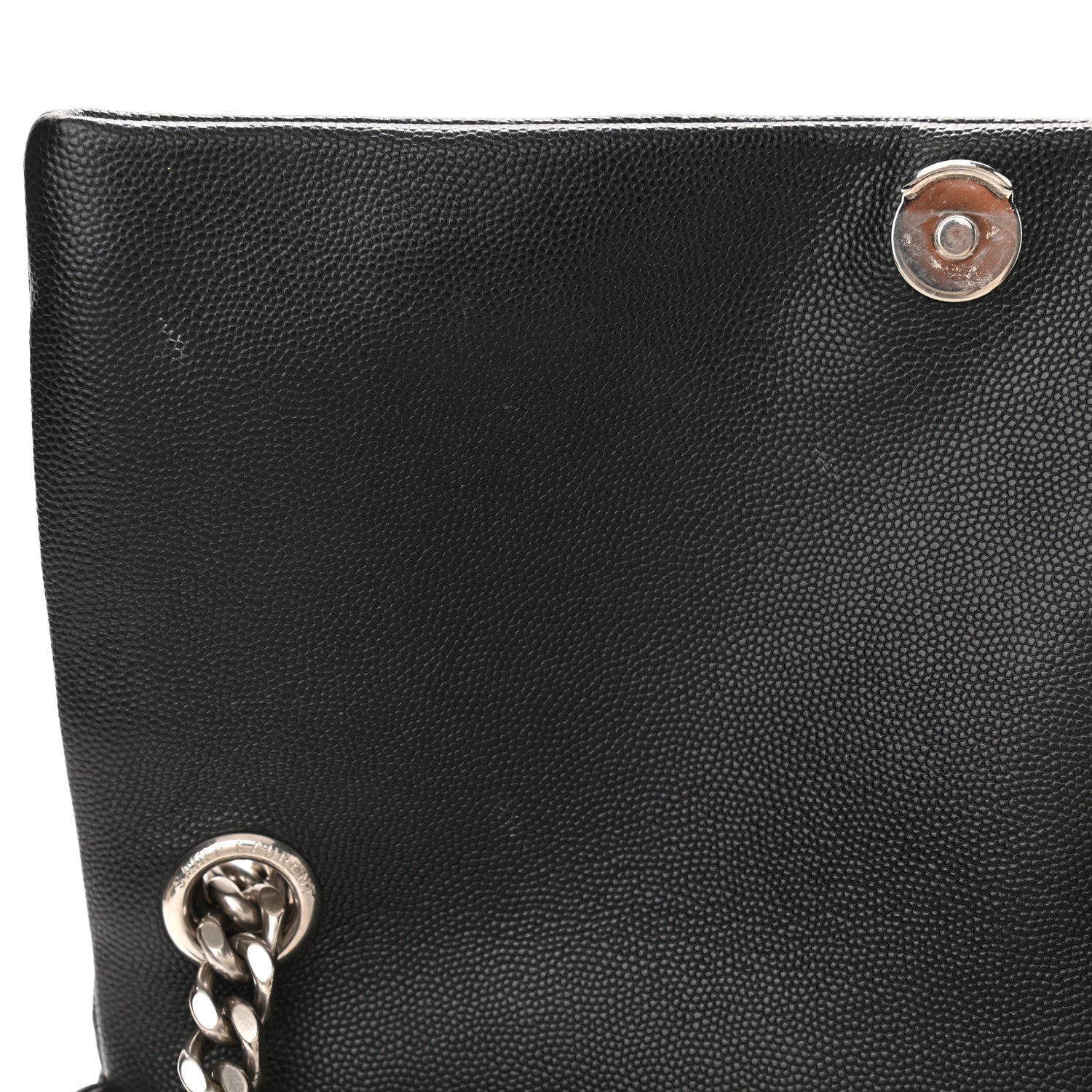 Saint Laurent Grain De Poudre Medium West Hollywood Monogram Fold-Over Black 12 of 12