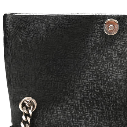 Saint Laurent Grain De Poudre Medium West Hollywood Monogram Fold-Over Black 12 of 12