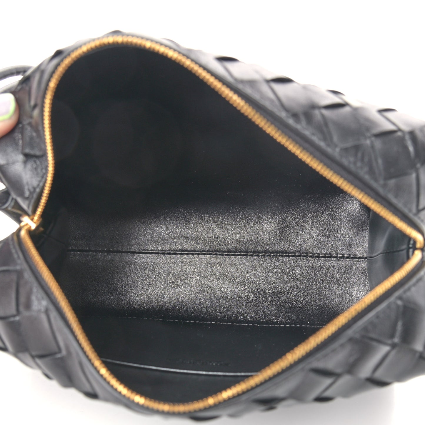 Nappa Intrecciato Nodini Mini Crossbody Black