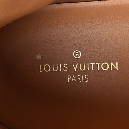 Louis Vuitton LOUIS VUITTON Calfskin Monogram Rivoli High Top Sneakers 9 Orange 8 of 12