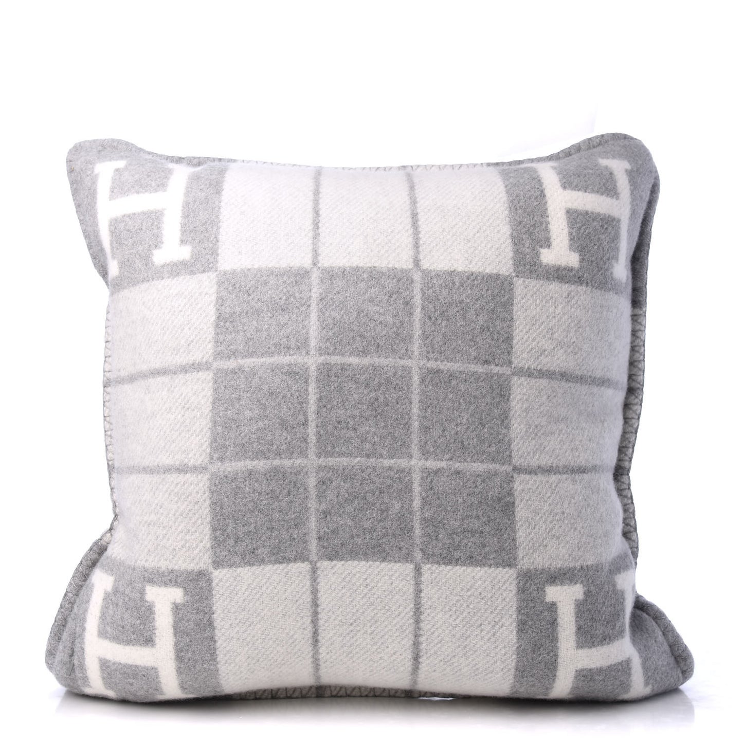 Wool Cashmere Avalon III Pillow PM Ecru Gris Clair