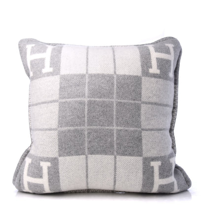 Hermes Wool Cashmere Avalon III Pillow PM Ecru Gris Clair 2 of 3