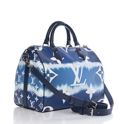 Louis Vuitton Monogram Escale Speedy Bandouliere 30 Blue 2 of 10