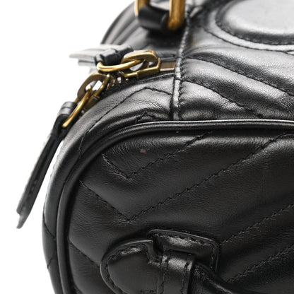 Gucci Calfskin Matelasse Mini GG Marmont Round Backpack Black 11 of 13