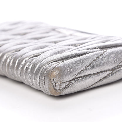 Miu Miu Nappa Matelasse Pouch Cromo 9 of 11