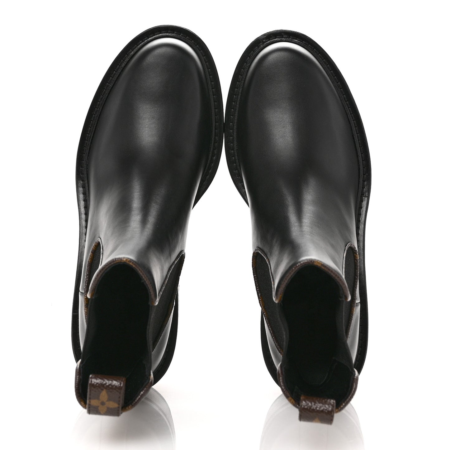 Calfskin Monogram Beaubourg Ankle Boots 37.5 Black