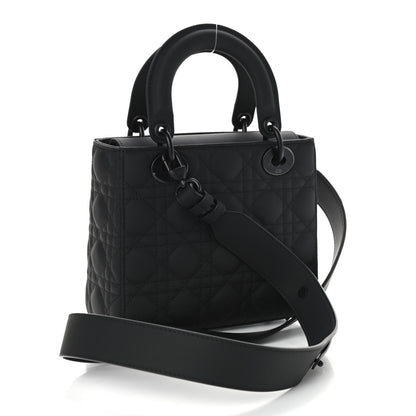 Christian Dior Ultra Matte Calfskin Cannage Small My ABCDior Lady Dior Black 2 of 7