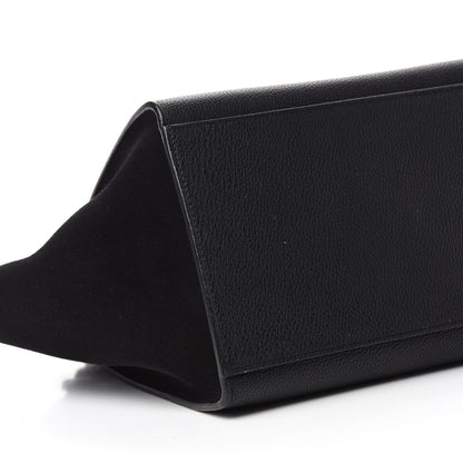 Celine Drummed Calfskin Suede Small Trapeze Black 6 of 11