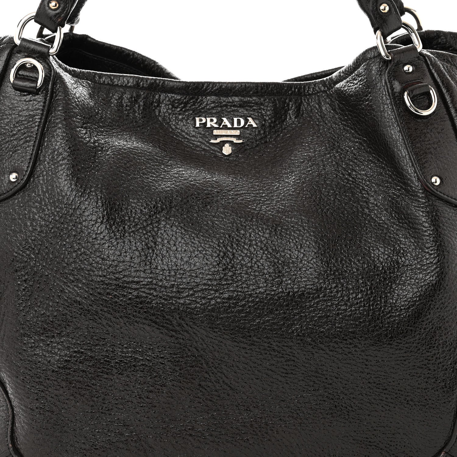 Prada Cervo Lux Chain Shoulder Bag Ebano 8 of 11
