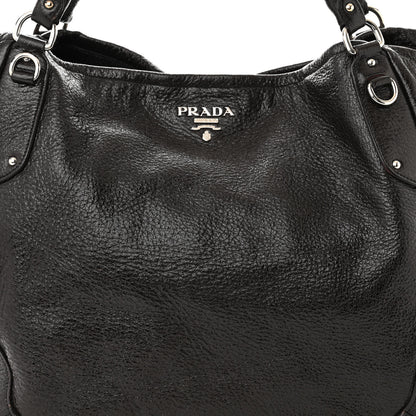 Prada Cervo Lux Chain Shoulder Bag Ebano 8 of 11