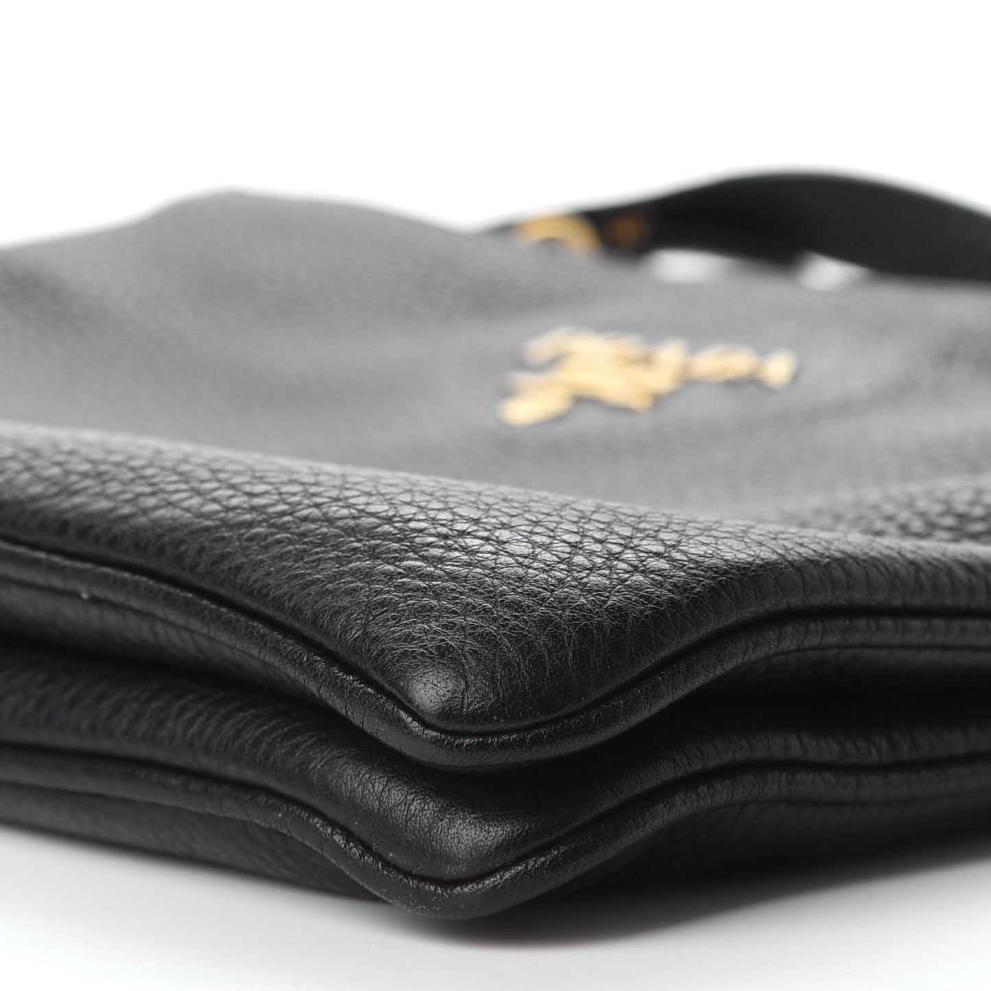 Vitello Phenix Double Zip Crossbody Bag Black