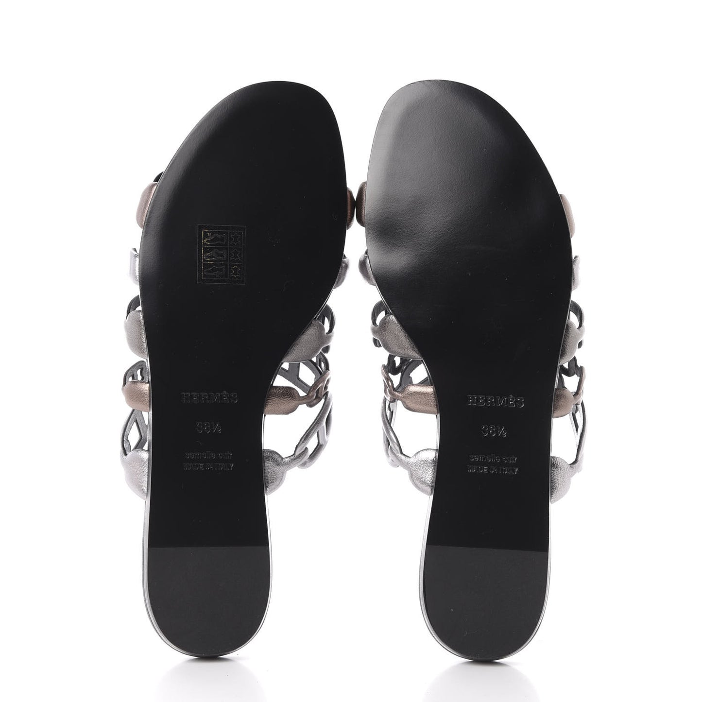 Metallic Nappa Thalassa Sandals 38.5 Multicolore Dore Vieilli