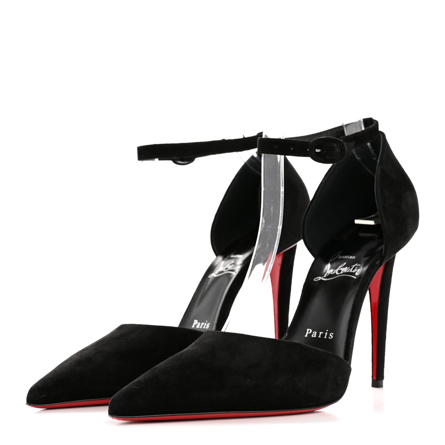 Veau Velours Astrida Bride 100 Pumps 39.5 Black