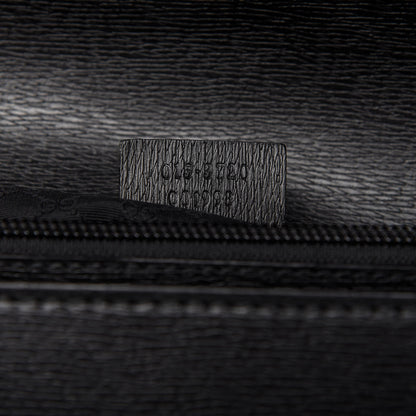 Gucci Calfskin Flap Briefcase Black 9 of 10