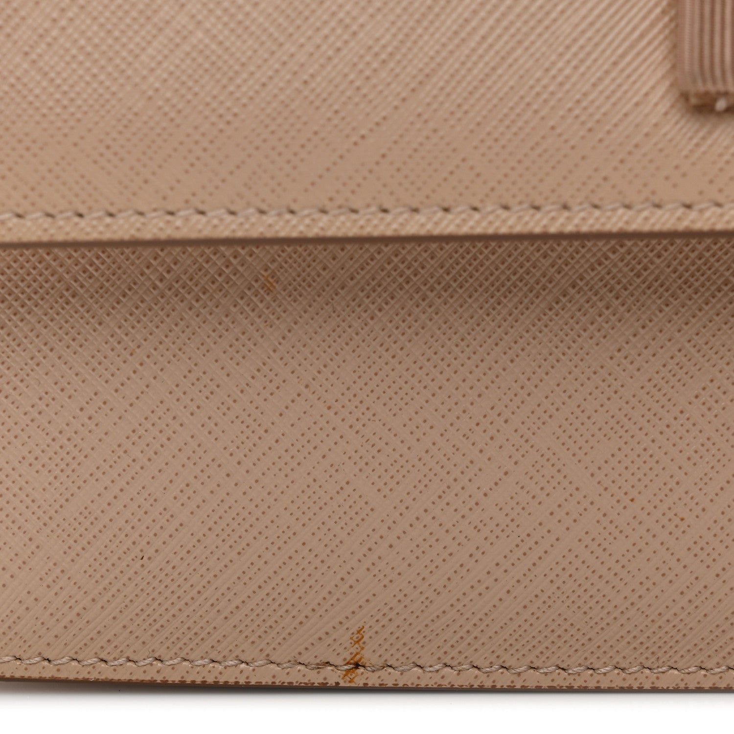 Salvatore Ferragamo Printed Calfskin Vara Bow Chain Flap Crossbody New Bisque 9 of 9