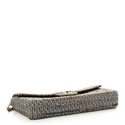 Chanel Tweed East West Flap Blue Multicolor 4 of 12