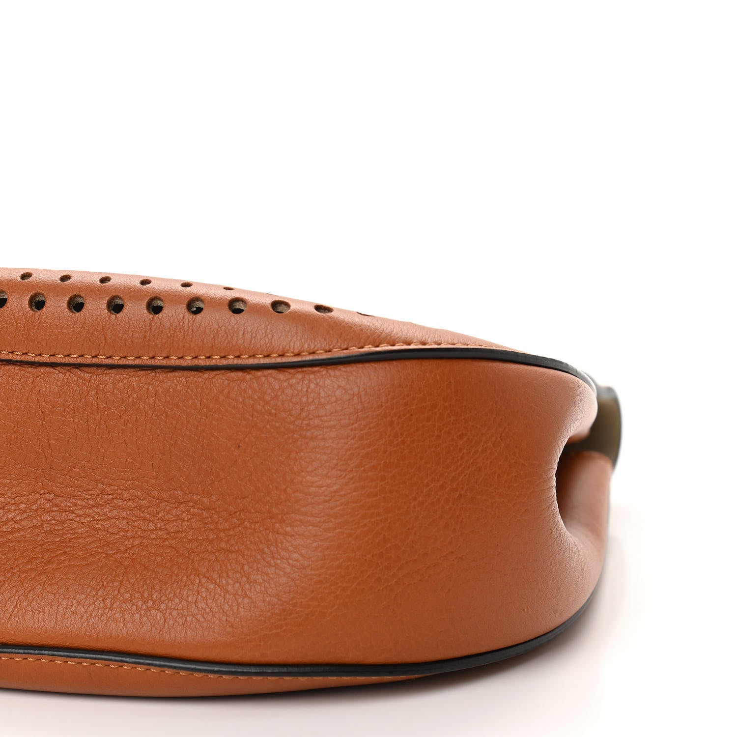 Chloe Calfskin Perforated Drew Shoulder Bag Caramel 8 of 8