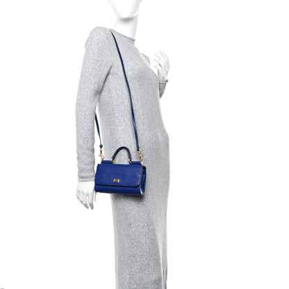 Dolce & Gabbana Dauphine Miss Sicily East West Shoulder Bag Blue 2 of 11