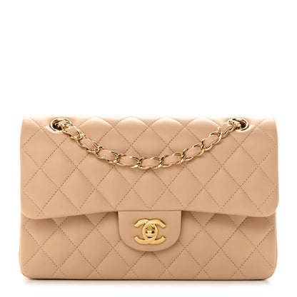 Chanel Lambskin Quilted Small Double Flap Beige 1 of 12