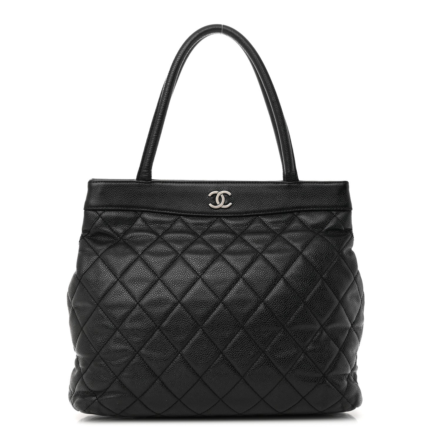 Chanel Caviar Quilted CC Shopping Tote Black 1 of 12