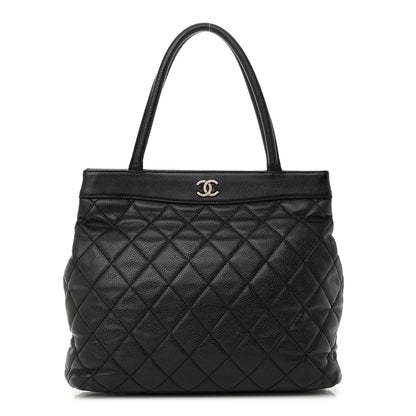 Chanel Caviar Quilted CC Shopping Tote Black 1 of 12