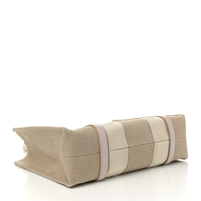 Chloe Linen Calfskin Medium Woody Ribbon Tote Cement Pink 4 of 14
