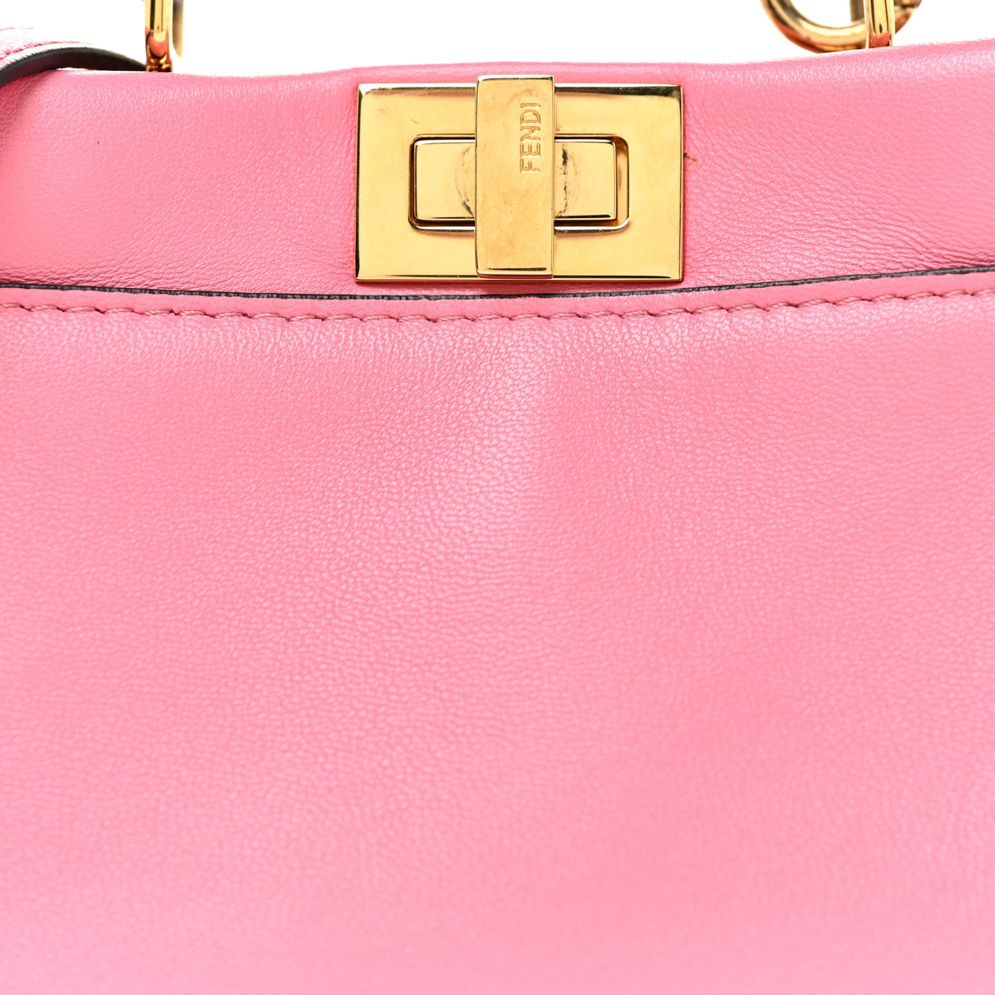 Shiny Nappa Micro Peekaboo Iconic Satchel Rosa Fluo