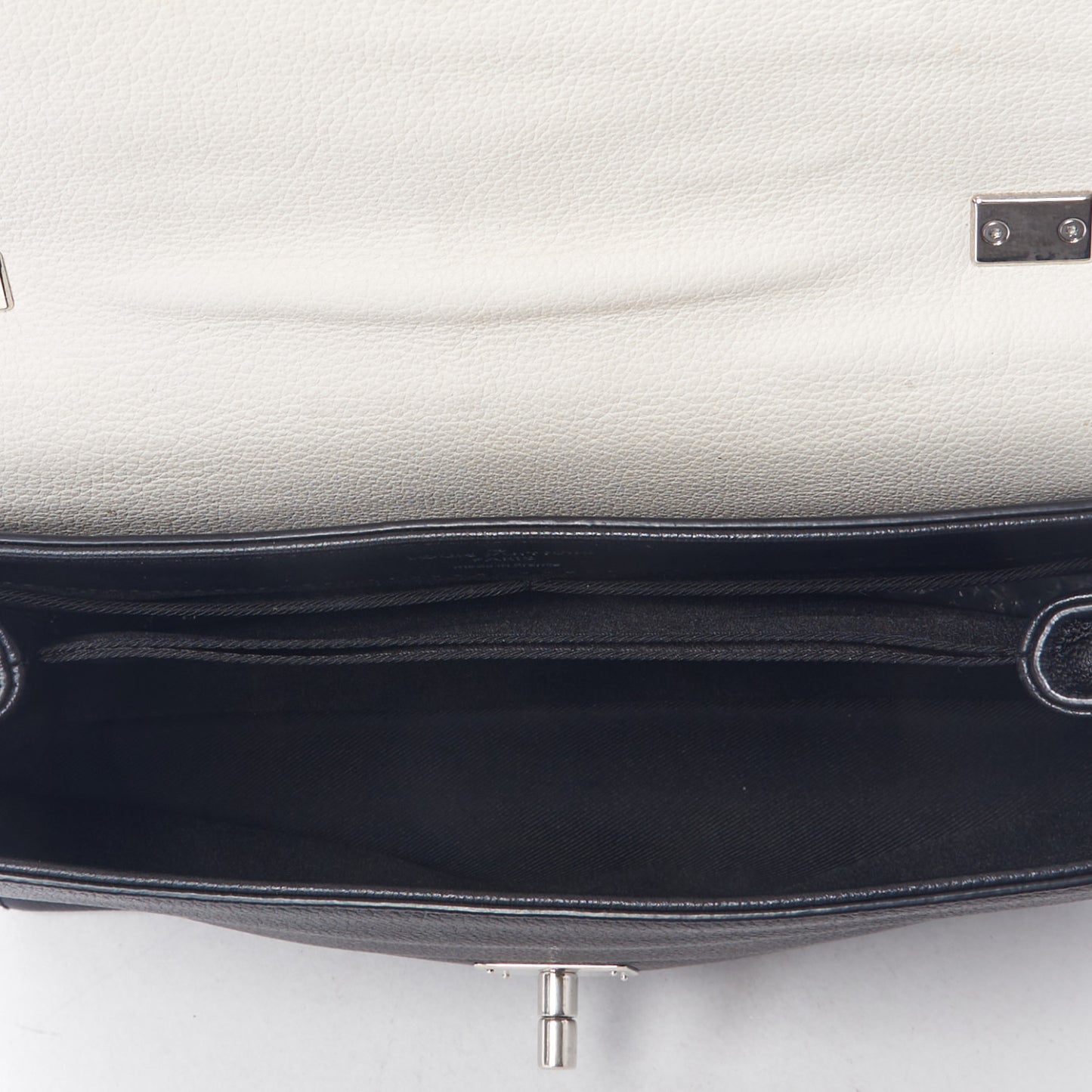 Calfskin Mechanical Flowers Lockme II Black White