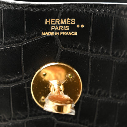 Hermes Matte Niloticus Crocodile Lindy 30 Black 6 of 10