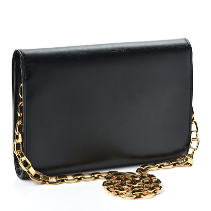 Louis Vuitton Calfskin Chain Louise MM Black 2 of 9