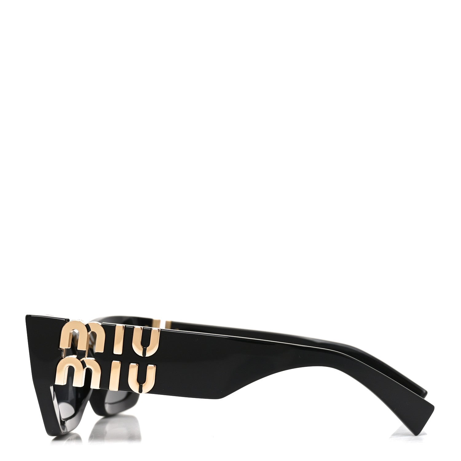 Miu Miu Acetate Rectangle Sunglasses SMU 09W Black 3 of 7