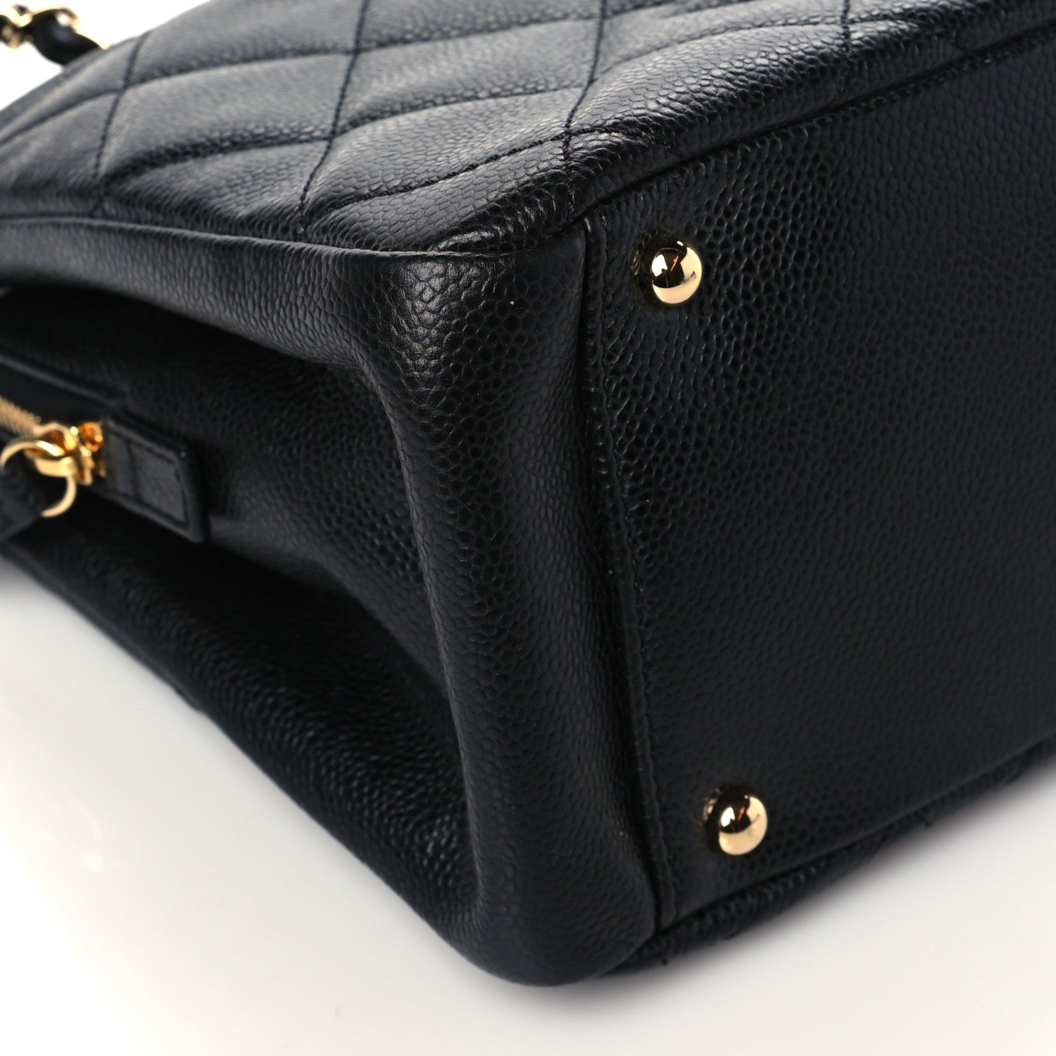 Chanel Caviar Quilted CC Timeless Soft Tote Black 9 of 10