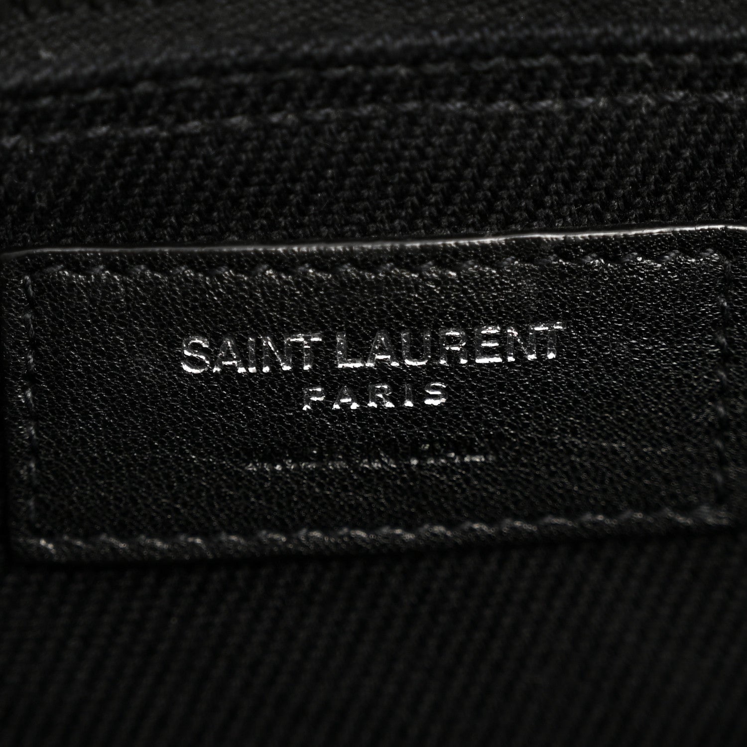 Saint Laurent Linen Calfskin Rive Gauche Tote Black 6 of 13