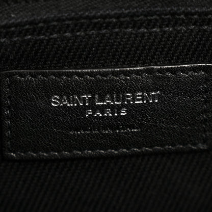 Saint Laurent Linen Calfskin Rive Gauche Tote Black 6 of 13
