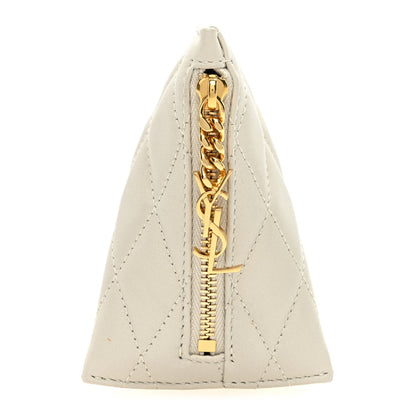 Saint Laurent Lambskin Quilted Berlingo Bag Charm Crema Soft 1 of 6