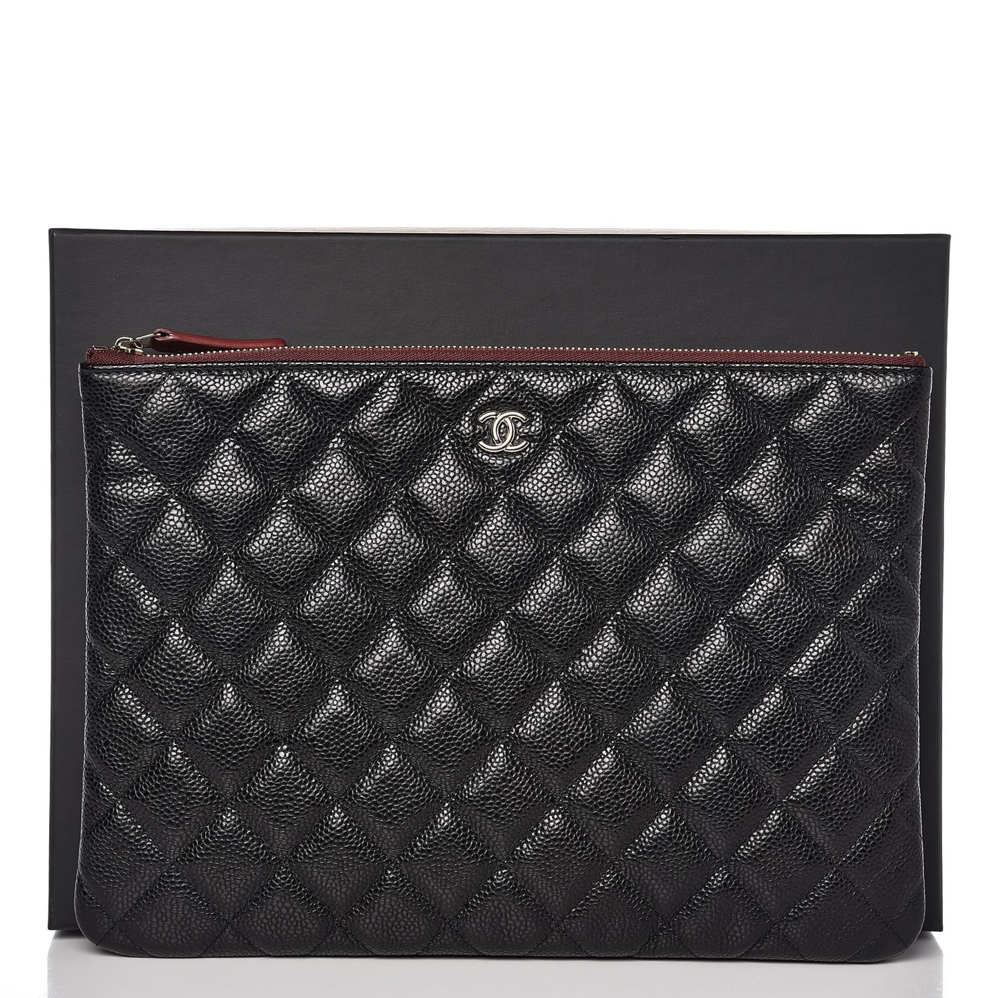 Caviar Quilted Medium Cosmetic Case Black
