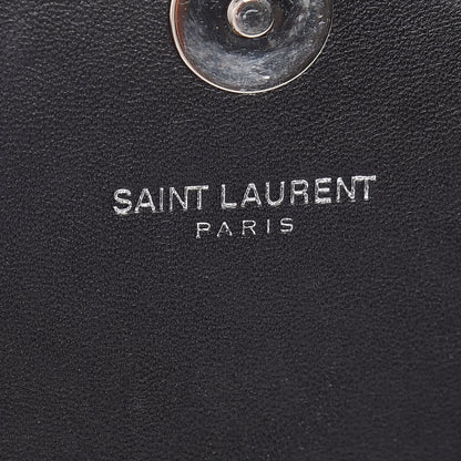 Saint Laurent Suede Fringe Chain Small Monogram Satchel Black 6 of 8