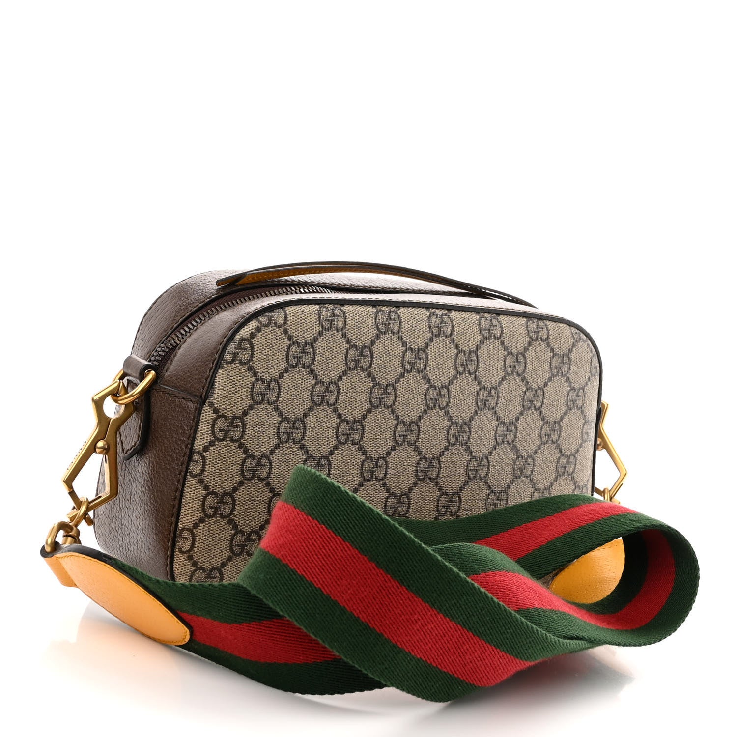 Gucci GG Supreme Monogram Web Neo Vintage Shoulder Bag Beige New Acero Crop 3 of 11