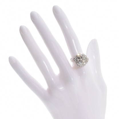 Chanel Crystal CC Ring Silver 6.25 2 of 6