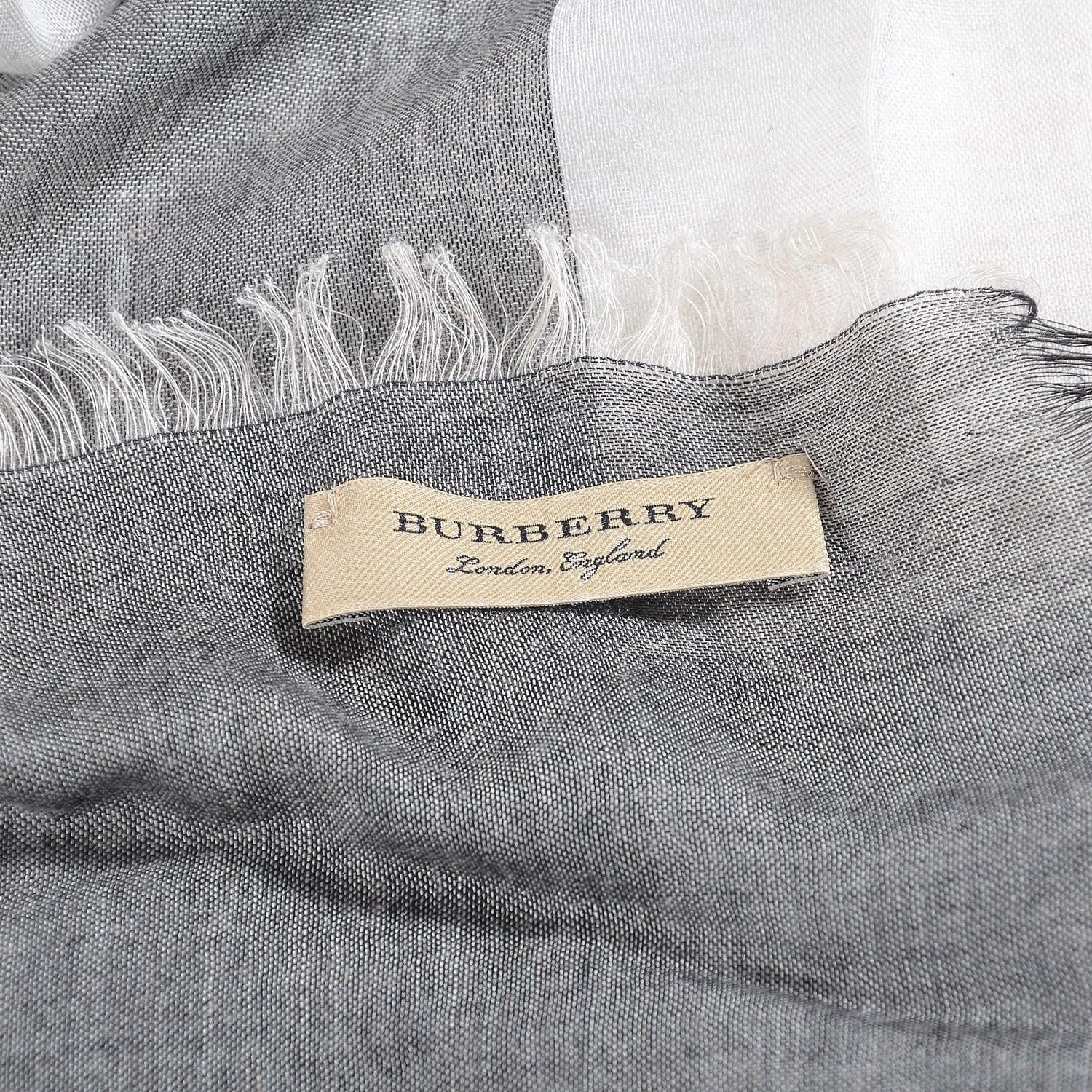 Burberry Modal Wool Giant Check Scarf Dark Trench 4 of 6