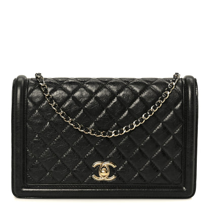 Chanel Crumpled Calfskin Quilted Flap Black 1 of 11