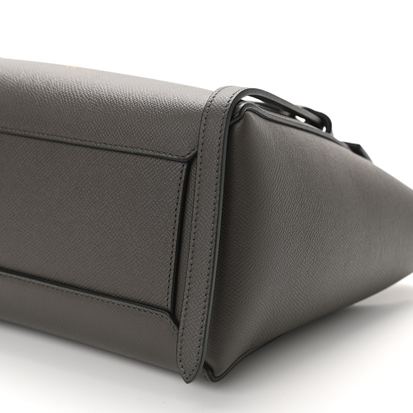 Grained Calfskin Micro Belt Bag Grey