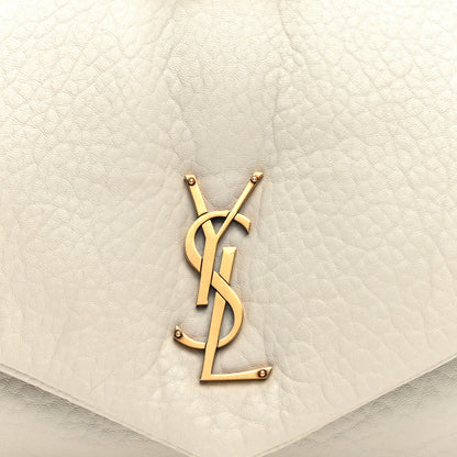 Saint Laurent Grained Lambskin Large Calypso Blanc Vintage 7 of 9