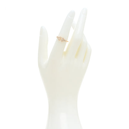 Tiffany 18K Rose Gold Diamond T Wire Ring 53 6.25 2 of 6