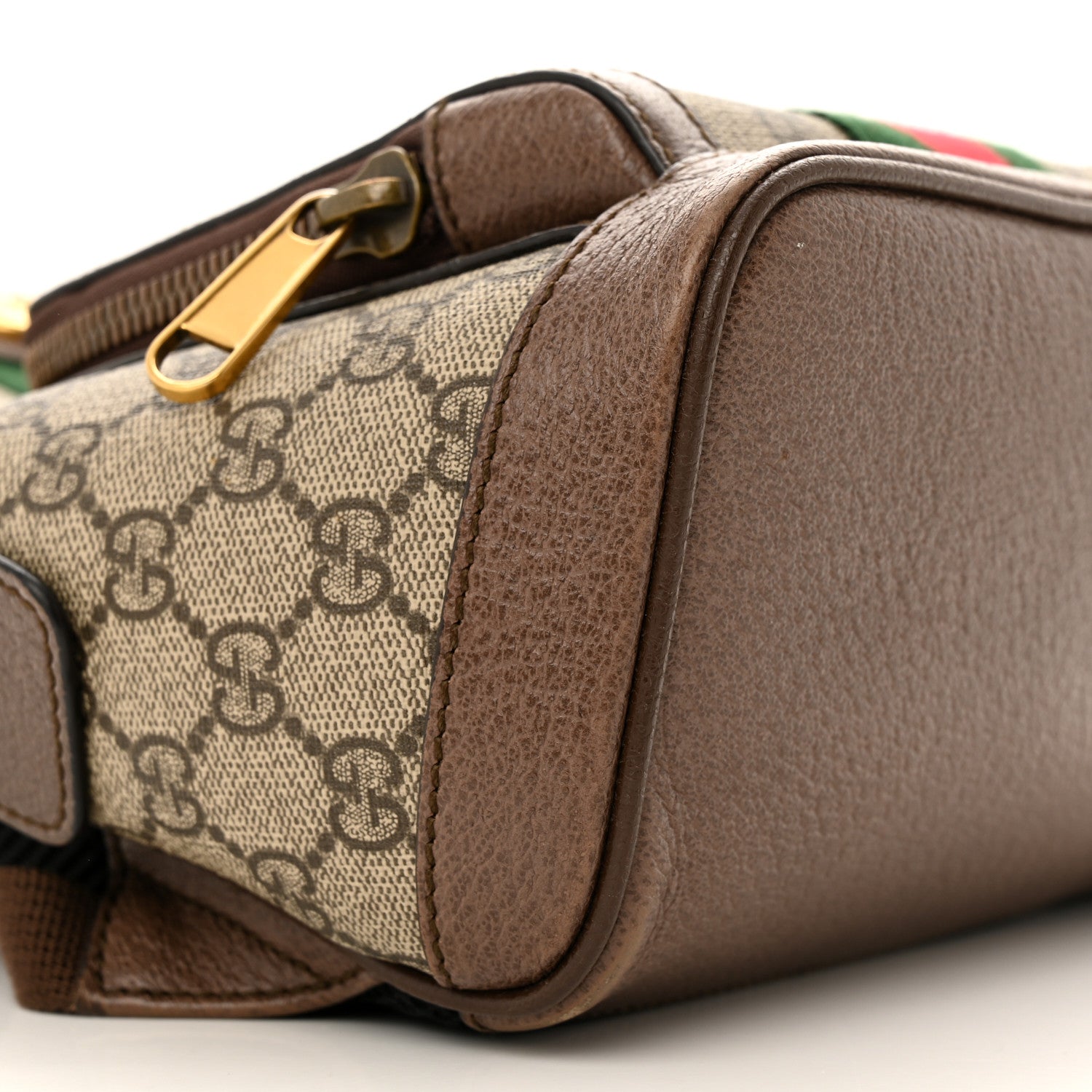 Gucci GG Supreme Monogram Calfskin Web Small Ophidia Day Backpack Beige Ebony New Acero 10 of 13