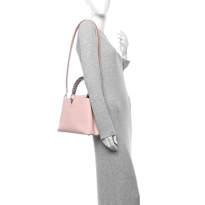 Louis Vuitton Taurillon Braided Capucines MM  Light Pink 2 of 9