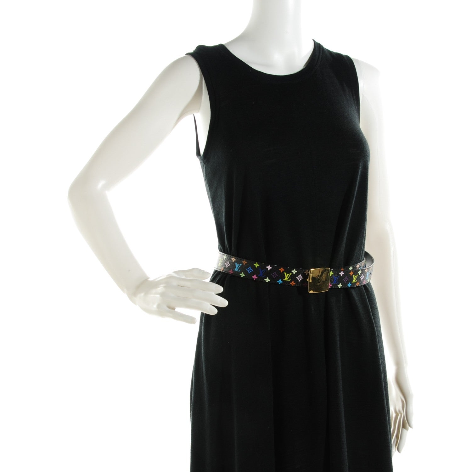 Louis Vuitton Monogram Multicolor LV Cut Reversible Belt 90 36 Black 2 of 6